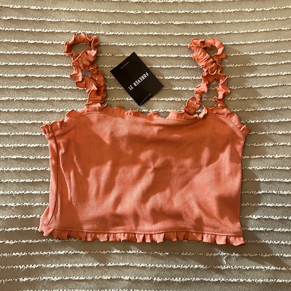 Forever21 Salmon pink crop top